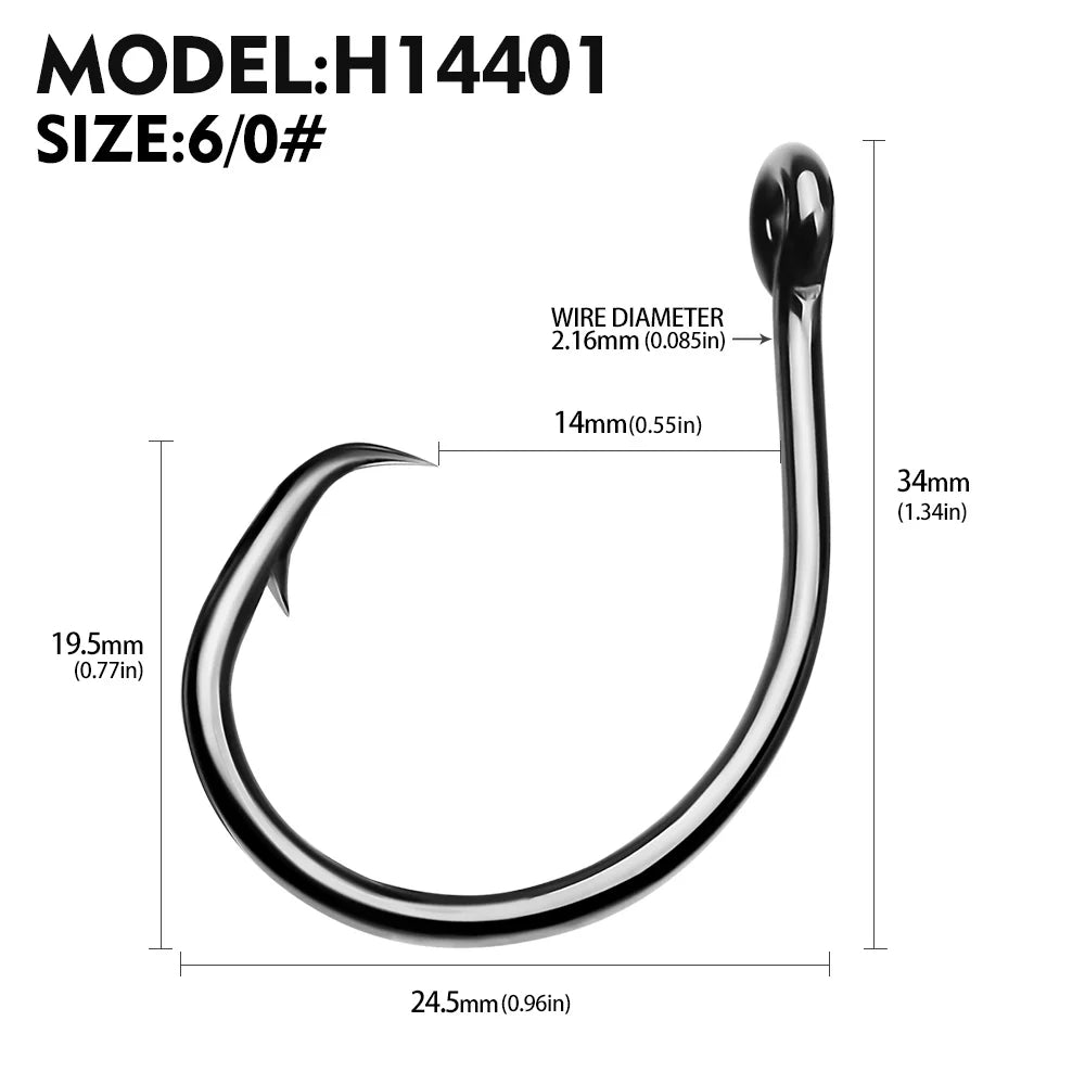 KATUYSHA High Carbon Steel Jig Fishing Hook - Annealed for Reduced Brittleness