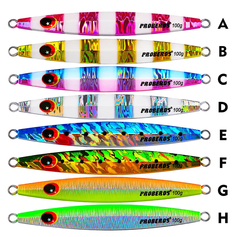 KATUYSHA 60g-80g-100gGlowing Sea Fishing Lure Long Throw Metal Lure Seawater Jigging Lure Boat Fishing Bait