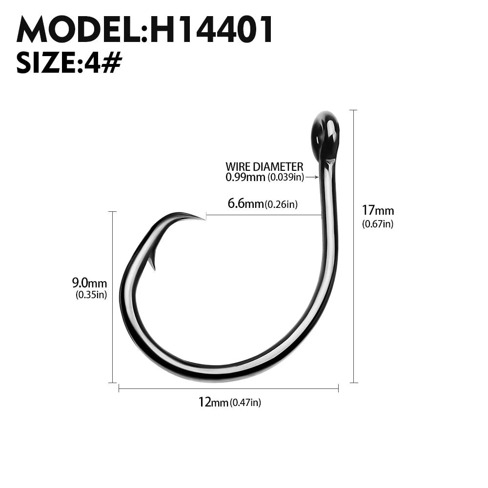 KATUYSHA High Carbon Steel Jig Fishing Hook - Annealed for Reduced Brittleness