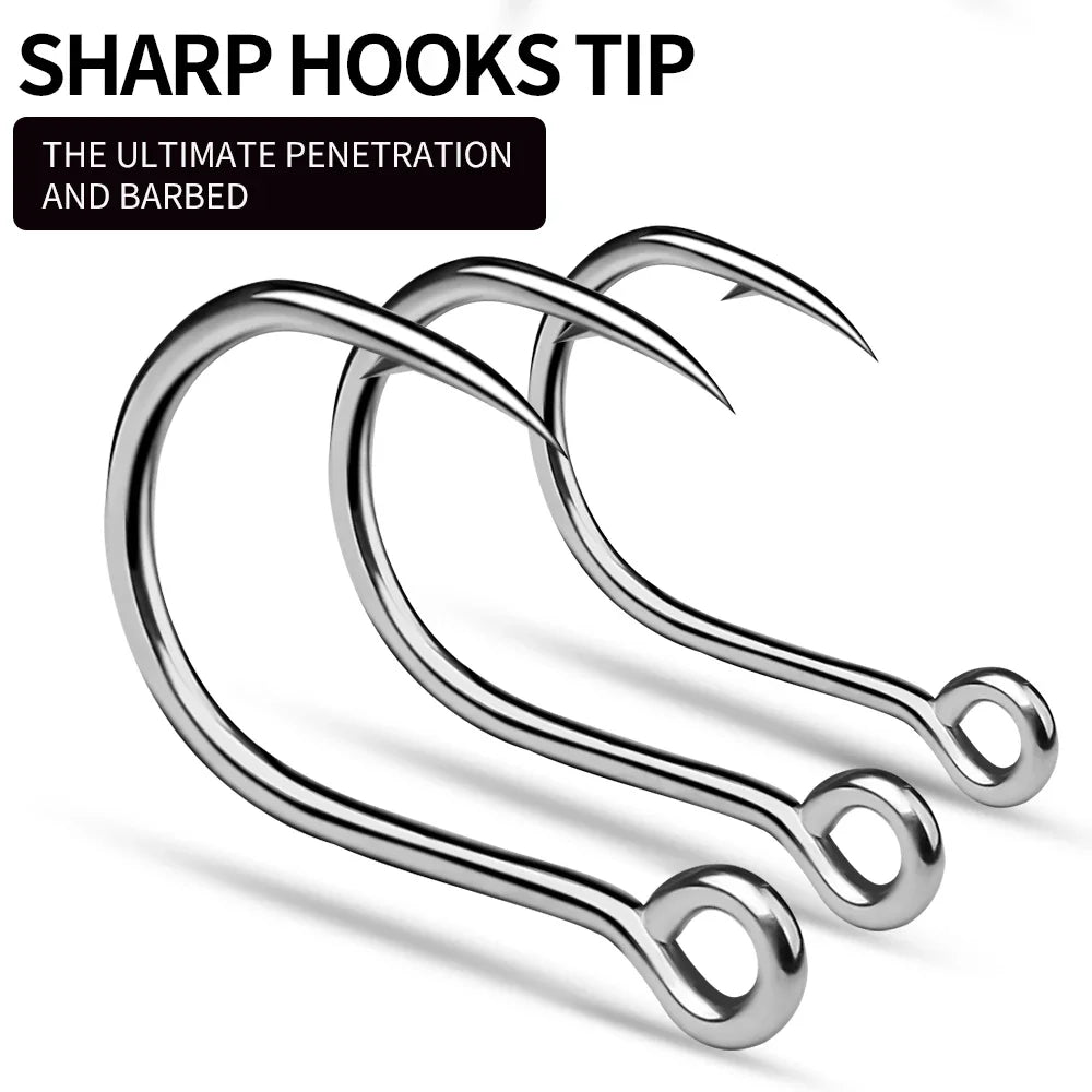 KATUYSHA Wholesale Jig Fishing Hooks - High Carbon Steel Barbed with Quick-Release Bait Clip