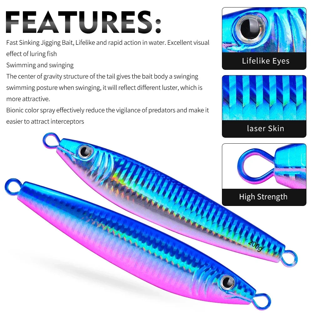 KATUYSHA Metal Jig Fishing Lure Cast Hook Swimbait 3D Laser Wobbler Pike Spoon Carp Spinner Sea Tackle Kit Pesca Artificial Bait