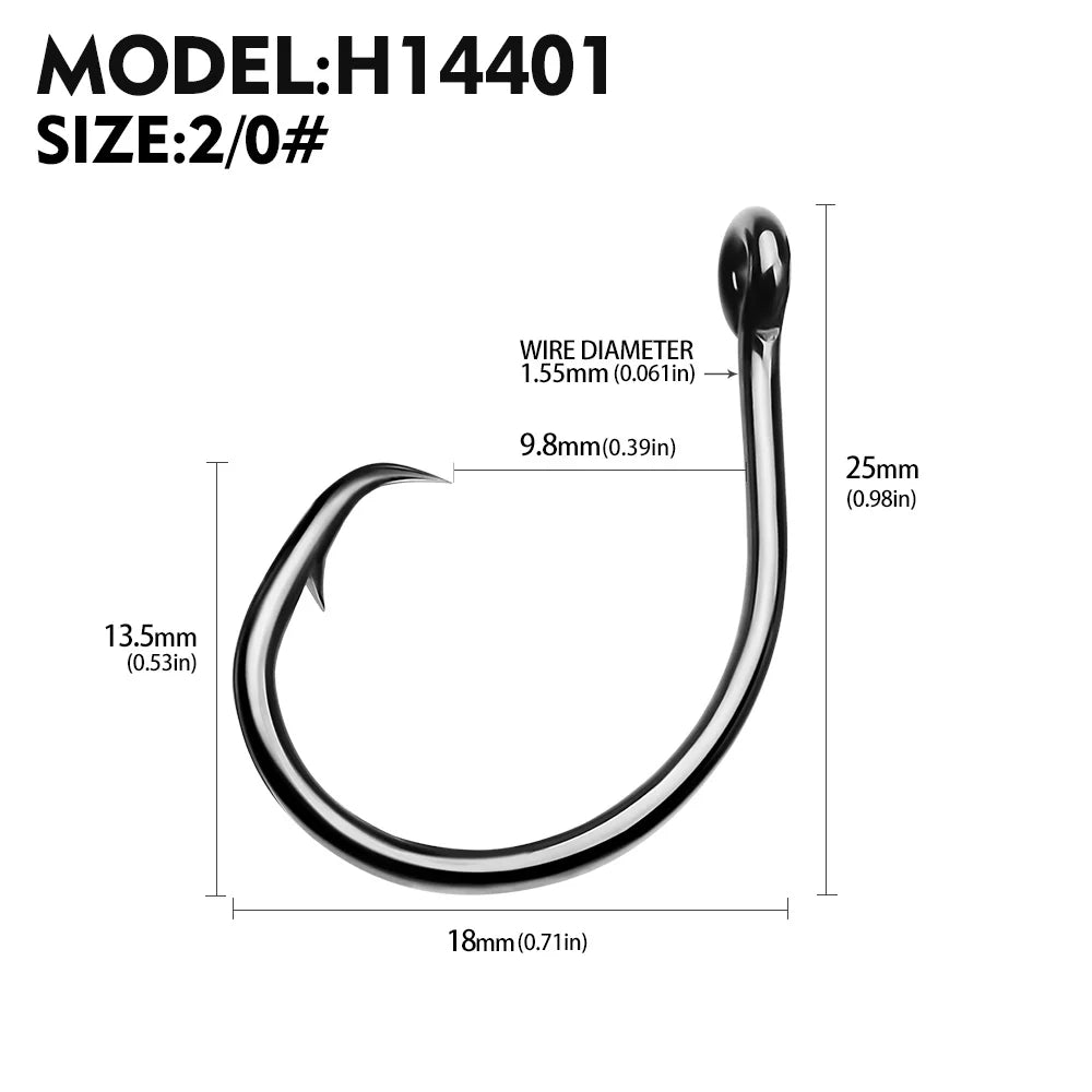 KATUYSHA High Carbon Steel Jig Fishing Hook - Annealed for Reduced Brittleness