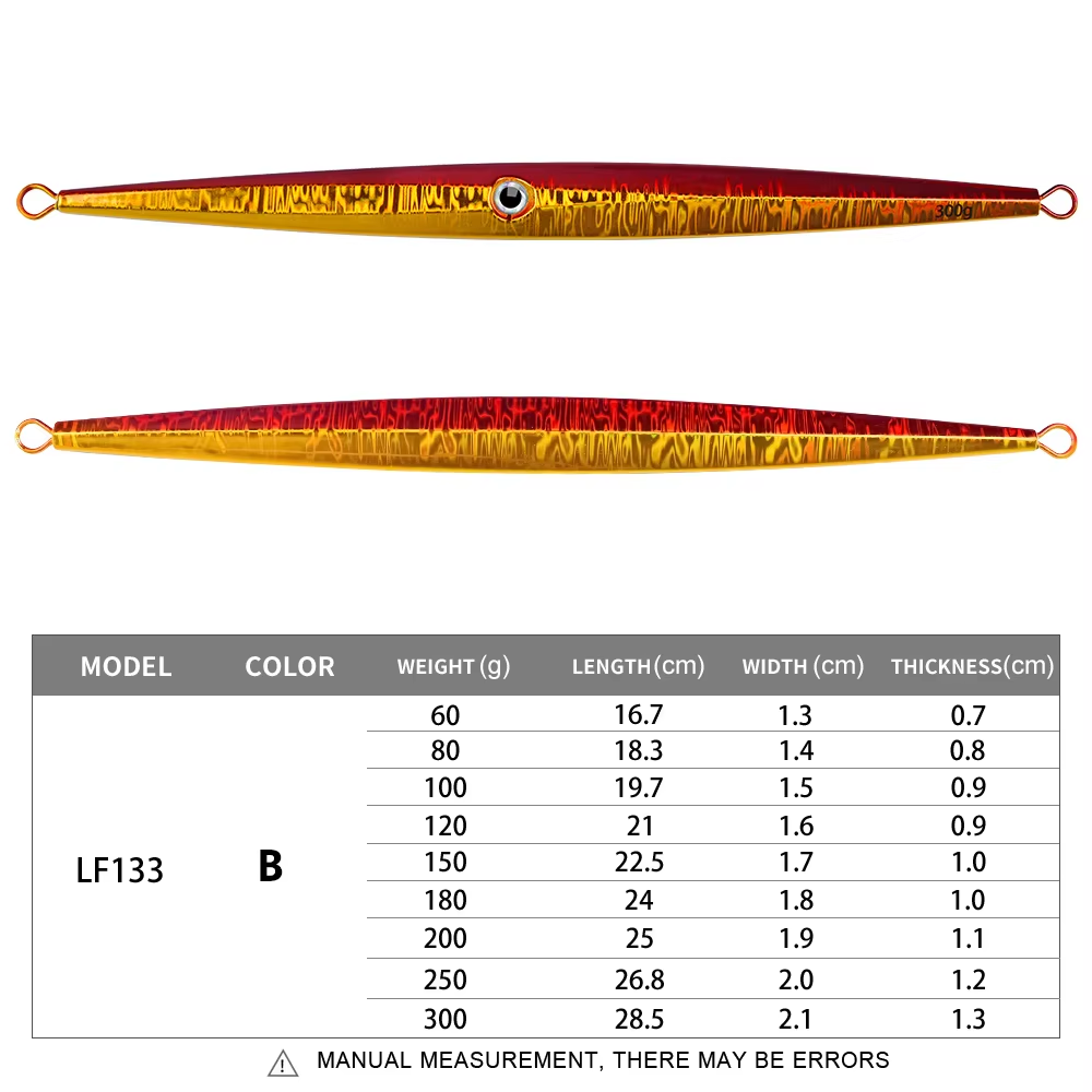 KATUYSHA 60-300G Long Throw Metal Lure Glowing Sea Fishing Lure Boat Fishing Bait Seawater Jigging Lure