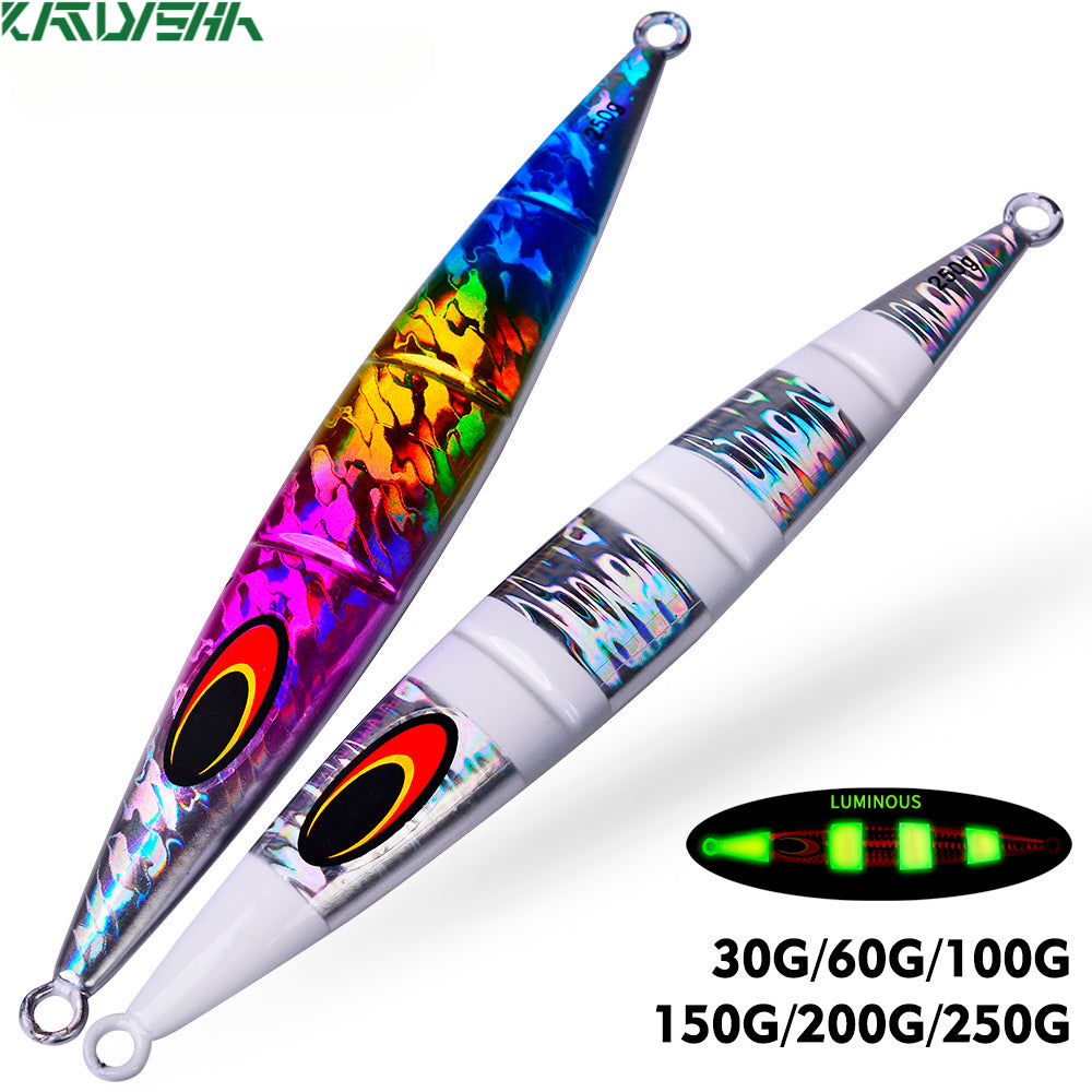 KATUYSHA 1PCS Slow Cast Jigging Bait 30-60-100-150-200-250g Metal Jigs Fishing Lures Artificial Hard Wobbler Bass Fishing Tackle