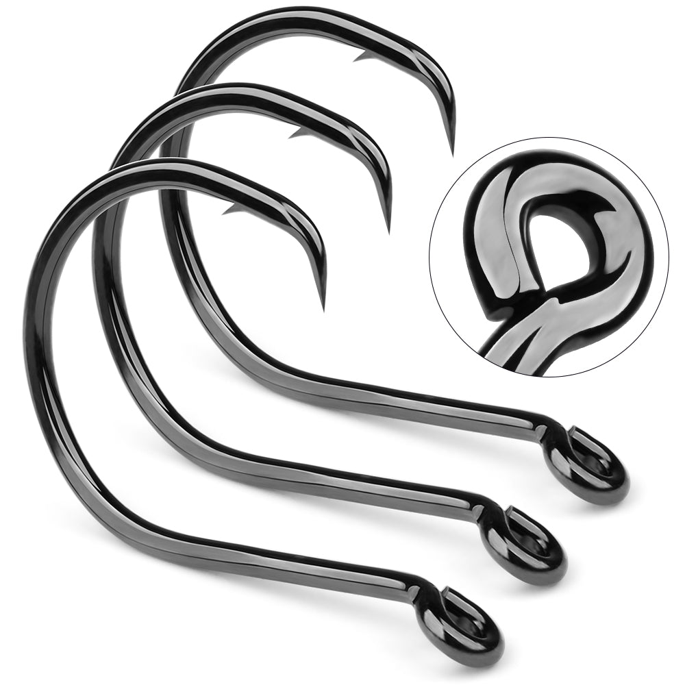 KATUYSHA Bulk Barbed Jig Fishing Hooks - High Carbon Steel with Pressure-Sensitive Bend