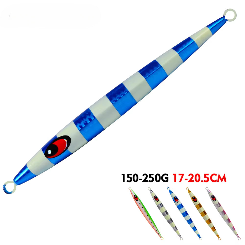 KATUYSHA 150g-200g-250g Long Throw Metal Lure Seawater Jigging Lure Glowing Sea Fishing Lure Boat Fishing Bait