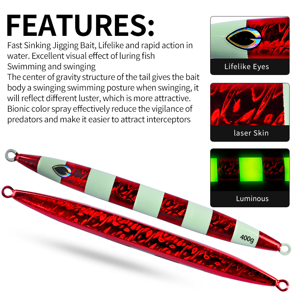 KATUYSHA 1PCS Metal Jigs Lure 120g-400g Sinking Saltwater Vertical Fishing Jigging Bait Long Casting Hard Wobbler Sea Pesca Isca