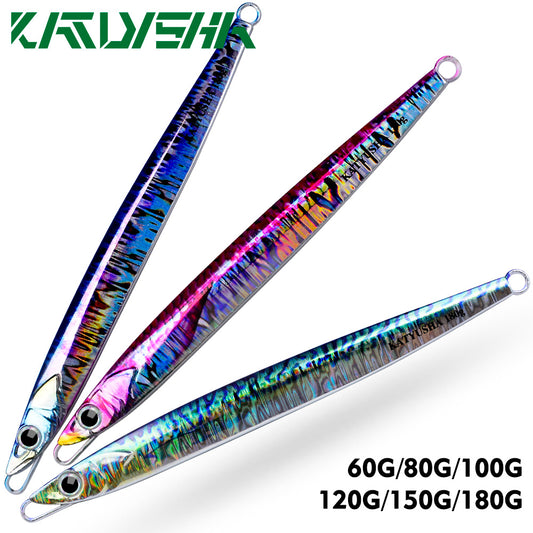 KATUYSHA  60-80-100-120-150-180g Long Throw Metal Lure Seawater Jigging Lure Boat Fishing Bait Glowing Sea Fishing Lure