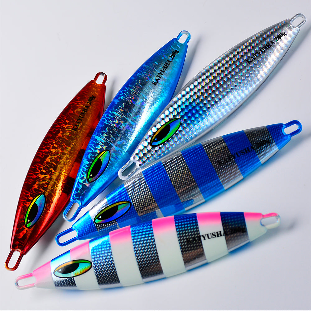 KATUYSHA 180-230-280g Long Throw Metal Lure Seawater Jigging Lure Boat Fishing Bait Glowing Sea Fishing Lure