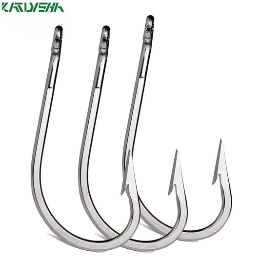 KATUYSHA Heavy Duty Deep Sea Tuna Swordfish Hooks - 316 Stainless Steel J-Hook Fast Penetration Anti-Slip