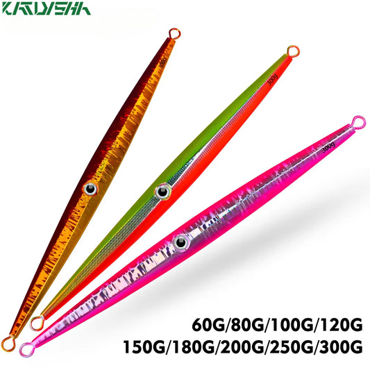 KATUYSHA   60-300G   Long Throw Metal Lure Glowing Sea Fishing Lure Boat Fishing Bait Seawater Jigging Lure