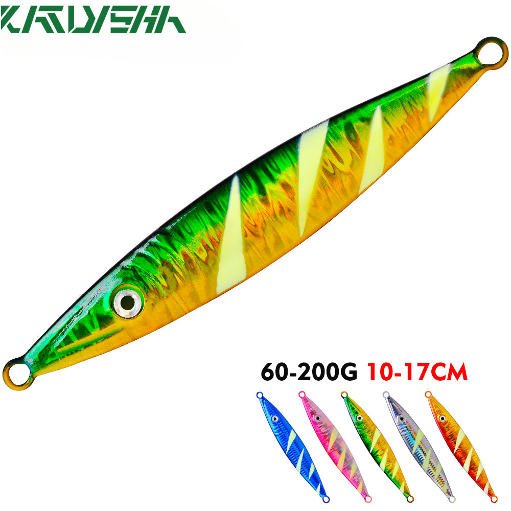 KATUYSHA 60g-200gGlowing Sea Fishing Lure Long Throw Metal Lure Boat Fishing Bait Seawater Jigging Lure