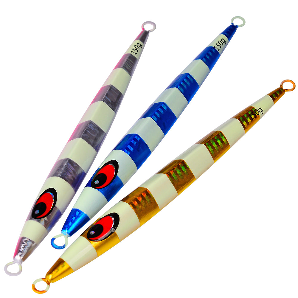 KATUYSHA 150g-200g-250g Long Throw Metal Lure Seawater Jigging Lure Glowing Sea Fishing Lure Boat Fishing Bait