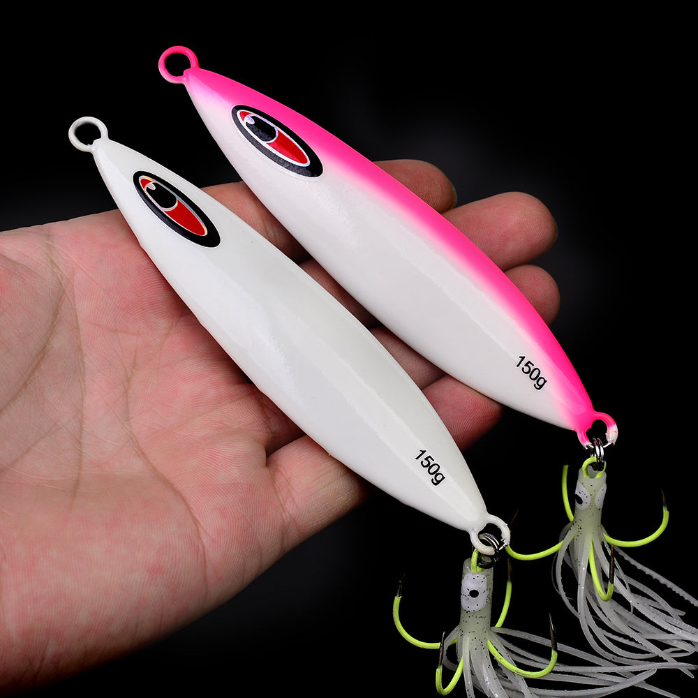 KATUYSHA 80g-100g-300gGlowing Sea Fishing Lure Long Throw Metal Lure Boat Fishing Bait Seawater Jigging Lure