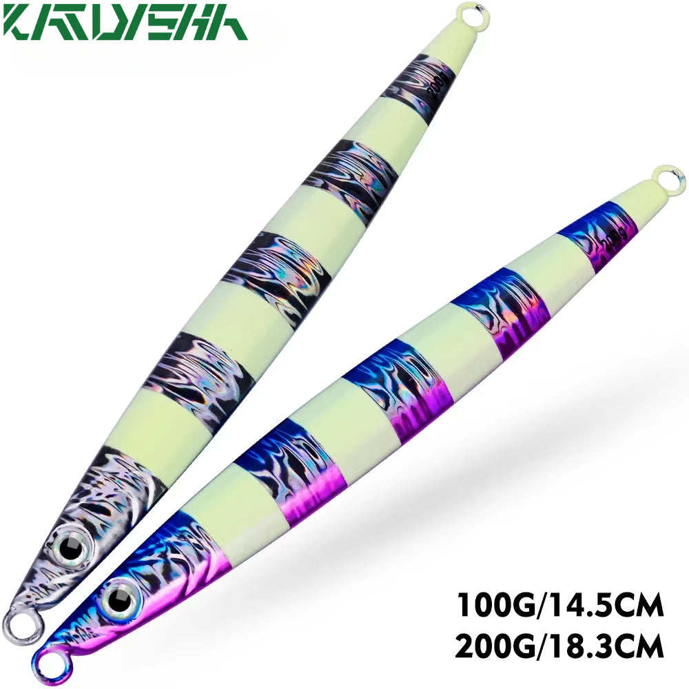 KATUYSHA 1PC Metal Fishing Lure 100g-200g Artificial Jigging Baits Sinking Hard Jig Wobblers Trolling Swimbait Fishing Tackle