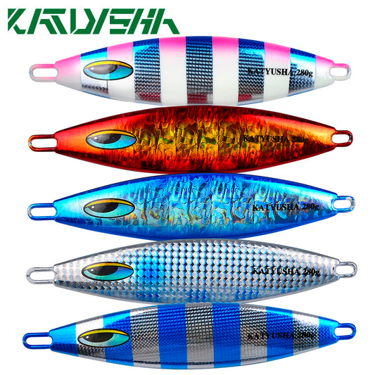 KATUYSHA  180-230-280g Long Throw Metal Lure Seawater Jigging Lure Boat Fishing Bait Glowing Sea Fishing Lure