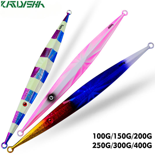 KATUYSHA  1PCS Metal Jigs Lure 100g-400g Sinking Saltwater Vertical Fishing Jigging Bait Long Casting Hard Wobbler Sea Pesca Isca