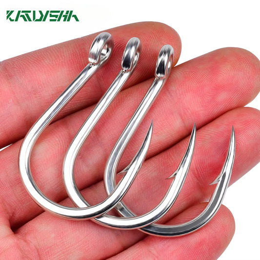 KATUYSHA   Jig Fishing Hook High Carbon Steel - Barbed with Hydrophilic Coating for Faster Sinking