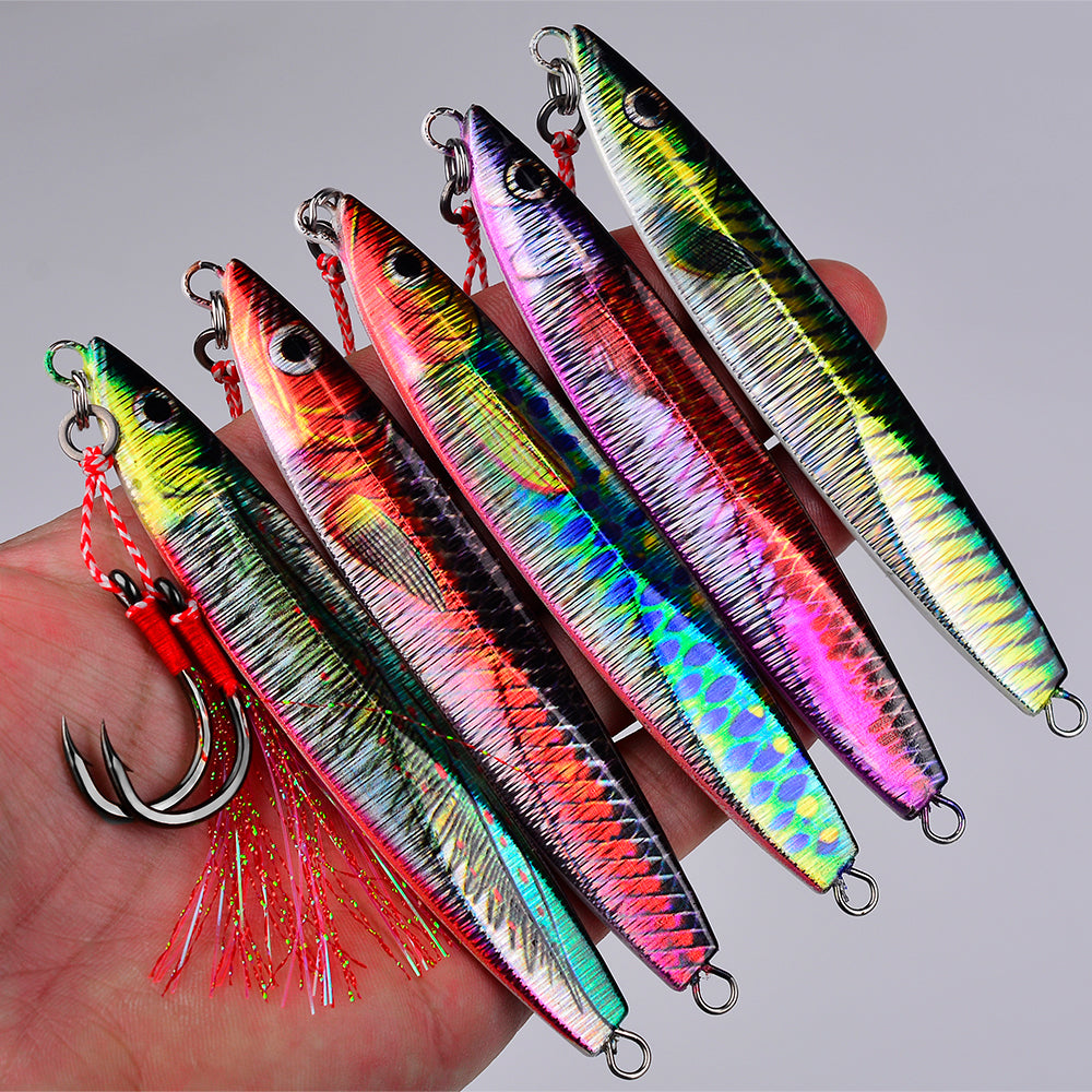 KATUYSHA  Metal Jig Fishing Lure Cast Hook Swimbait 3D Laser Wobbler Pike Spoon Carp Spinner Sea Tackle Kit Pesca Artificial Bait