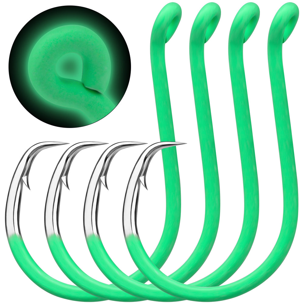 KATUYSHA Bulk Barbed Jig Fishing Hooks - High Carbon Steel with Pressure-Sensitive Bend