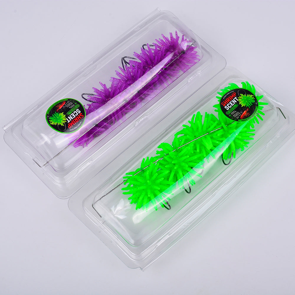 SUNLURE SL1009 Spiky Sea Urchin Pre-Rigged Soft Lure, 2 Sizes 5 Colors Soft Plastic Trout Panfish Stream Fishing Bait