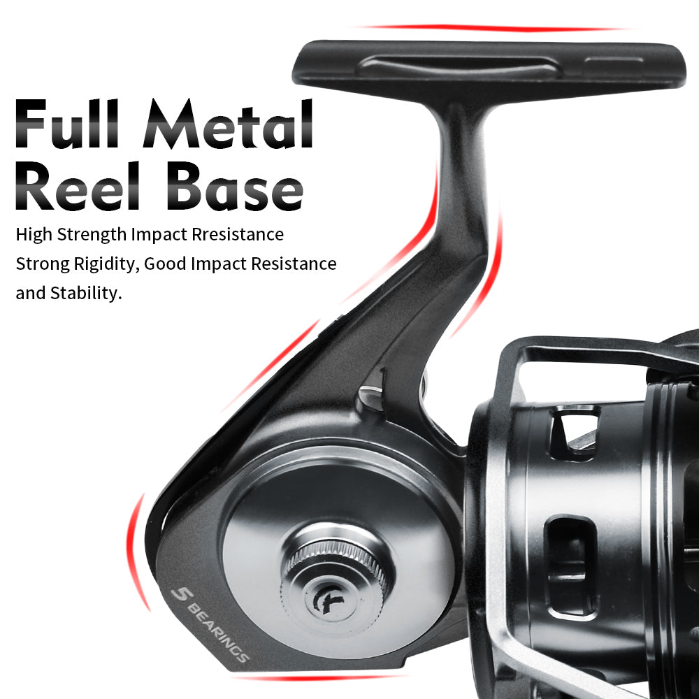 KATUYSHA  ACE Spinning Reel, 11+1/5+1/4+1BB, 5.1:1/4.9:1 Gear Ratio, 6kg-14kg Max Drag CNC Aluminum , Left/Right Interchangeable Handle