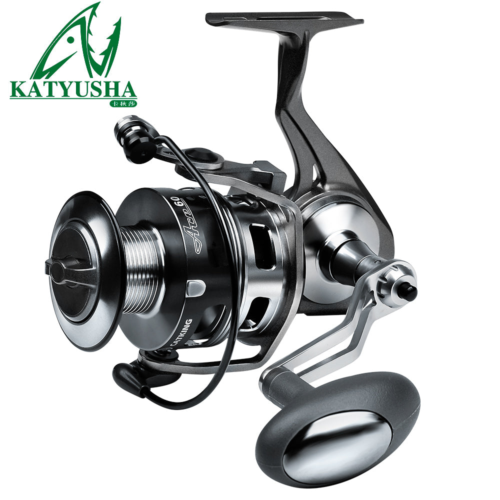 KATUYSHA  ACE Spinning Reel, 11+1/5+1/4+1BB, 5.1:1/4.9:1 Gear Ratio, 6kg-14kg Max Drag CNC Aluminum , Left/Right Interchangeable Handle