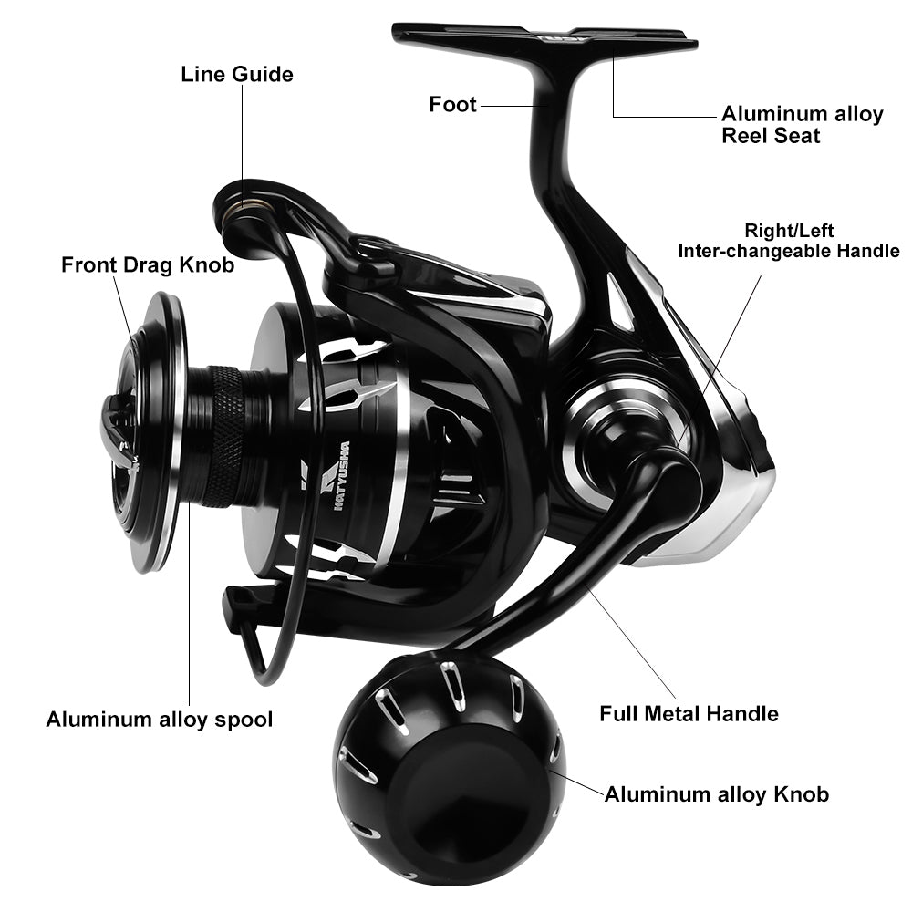 KATYUSHA AK5000HG AK6000HG Spinning Fishing Reel 15kg Drag