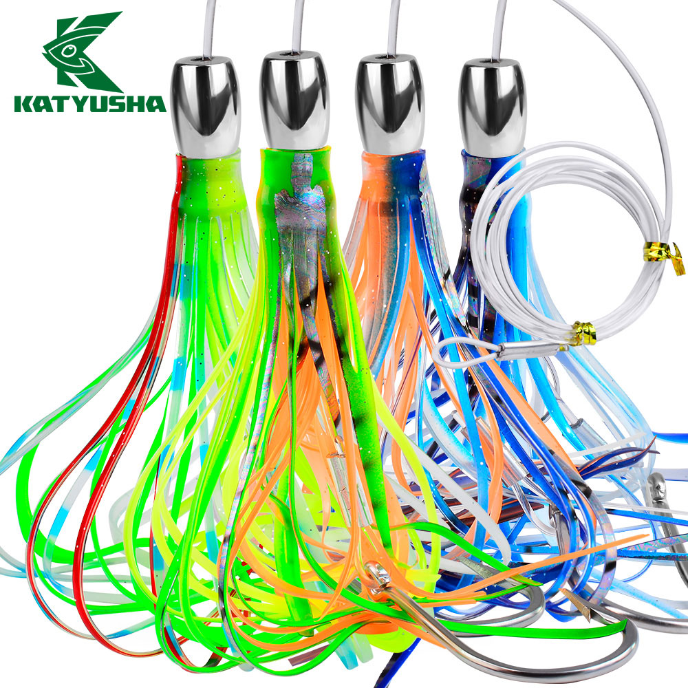 KATYUSHA Squid Trolling Lure, 66.5g, 20cm, with 8/0# Hook &amp; 170cm Leader&nbsp;