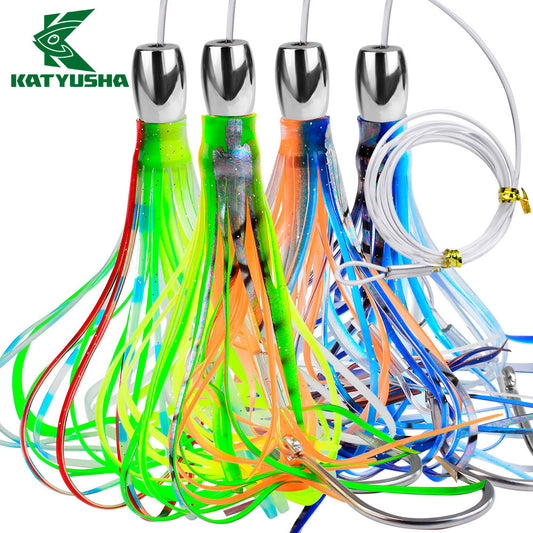 KATYUSHA Squid Trolling Lure, 66.5g, 20cm, with 8/0# Hook &amp; 170cm Leader&nbsp;