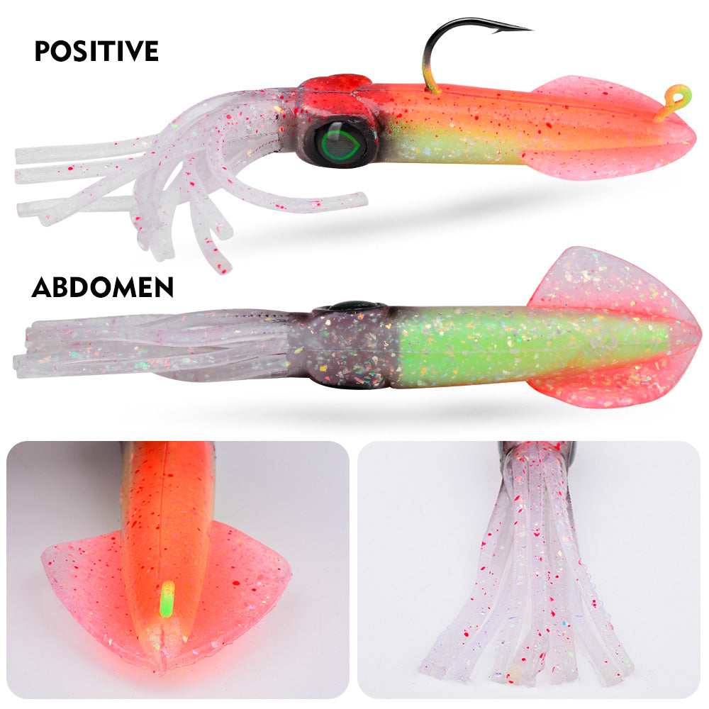 KATYUSHA Squid Lead Jig Lure, 35.5g/47.2g / 13.5cm, Pre-Rigged Single Hook&nbsp;