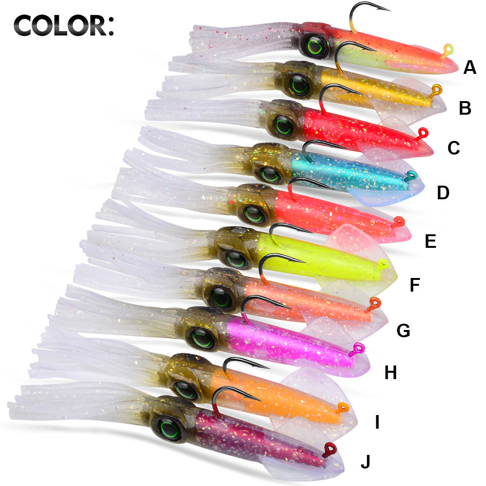 KATYUSHA Squid Lead Jig Lure, 35.5g/47.2g / 13.5cm, Pre-Rigged Single Hook&nbsp;