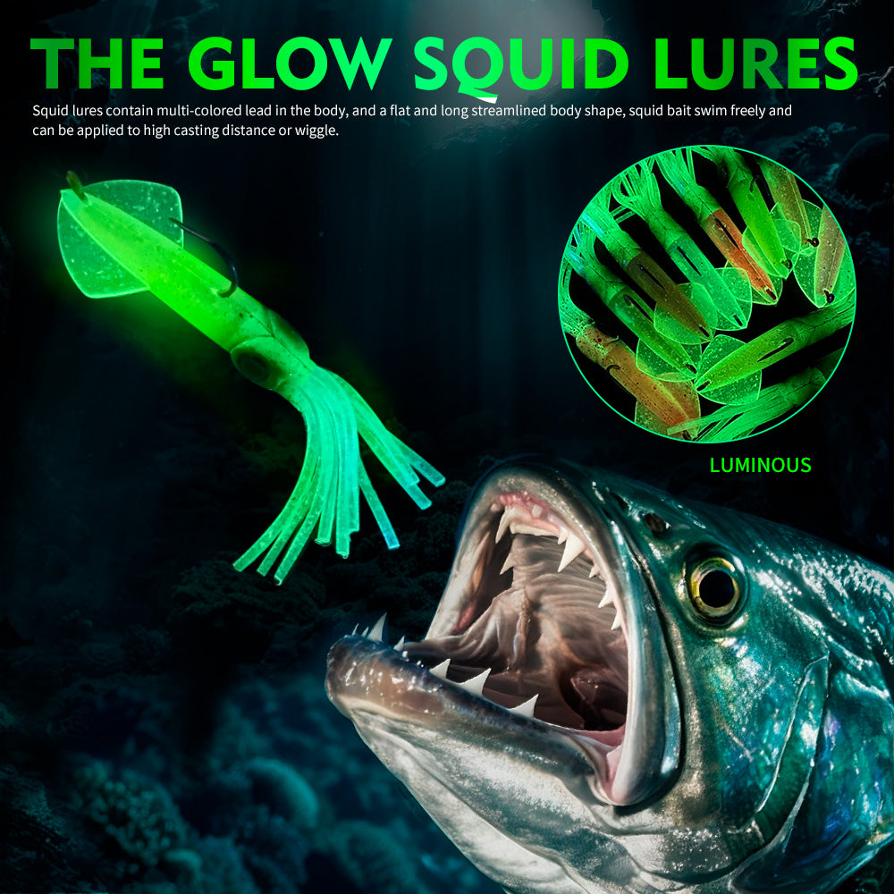 KATYUSHA Squid Lead Jig Lure, 35.5g/47.2g / 13.5cm, Pre-Rigged Single Hook&nbsp;