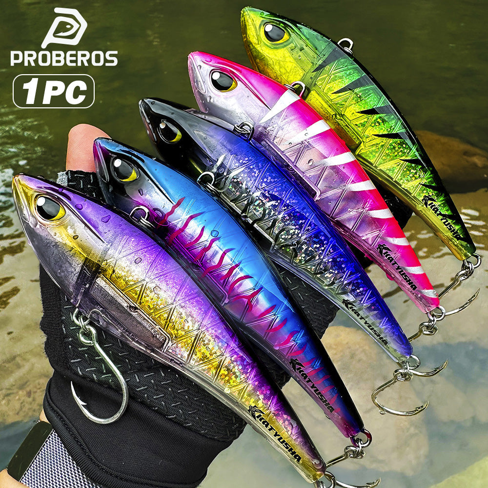 KATYUSHA DW660 & DW661 Vibration Hard Lure 8 Colors (A-H) Saltwater Offshore Fishing Bait 39g/125g (1PC Pack)