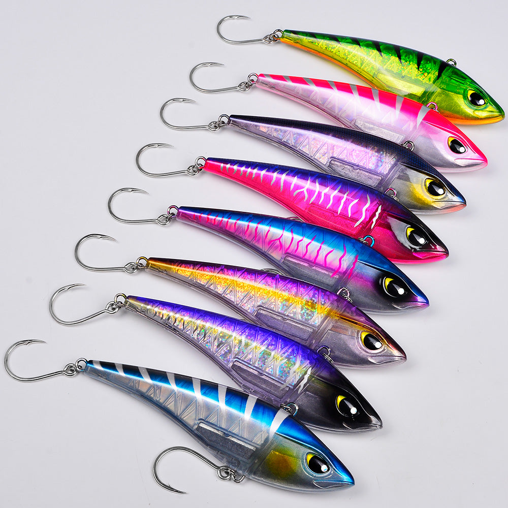 KATYUSHA DW660 & DW661 Vibration Hard Lure 8 Colors (A-H) Saltwater Offshore Fishing Bait 39g/125g (1PC Pack)