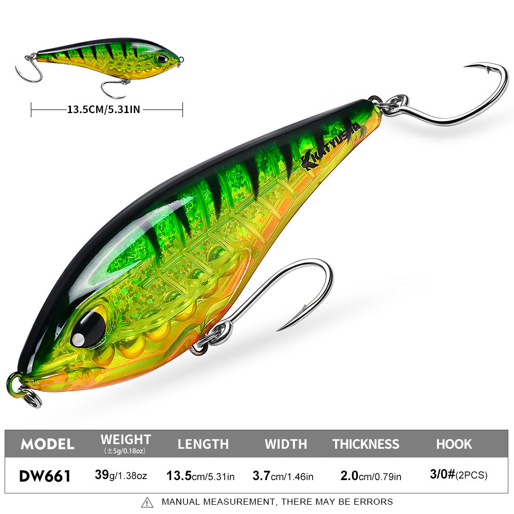 KATYUSHA DW660 & DW661 Vibration Hard Lure 8 Colors (A-H) Saltwater Offshore Fishing Bait 39g/125g (1PC Pack)