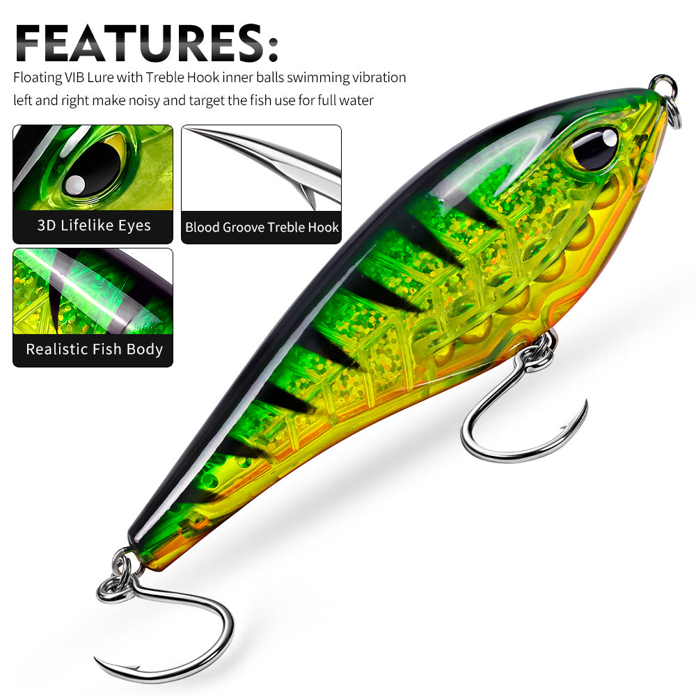 KATYUSHA DW660 & DW661 Vibration Hard Lure 8 Colors (A-H) Saltwater Offshore Fishing Bait 39g/125g (1PC Pack)