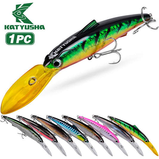 PROBEROS DW663 Deep Diving Minnow Hard Lure, 2 Sizes 8 Colors Offshore Trolling Saltwater Big Game Lures