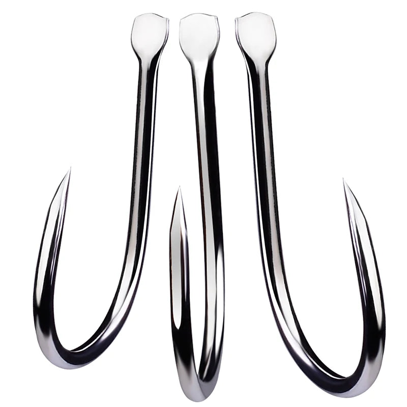 KATUYSHA 50Pcs Jig Hooks 1/0-2/0-3/0-4/0# High Carbon Fishing Hooks Steel Sea Pike Fishhooks Single Jigging Hooks Slow Pitch