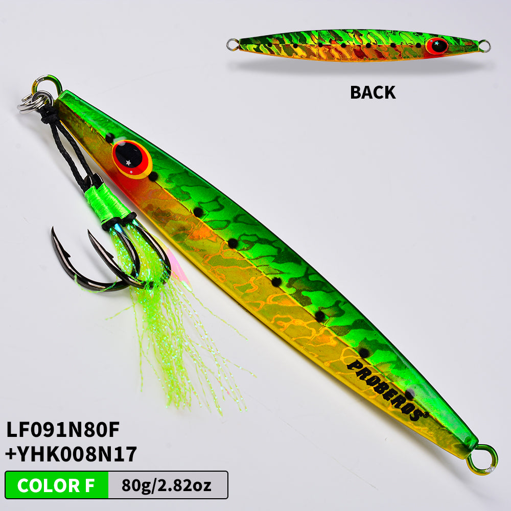 KATUYSHA Saltwater Vertical Jigging Bait, Metal Jig Lure, 60g-100g, with Assist Hook