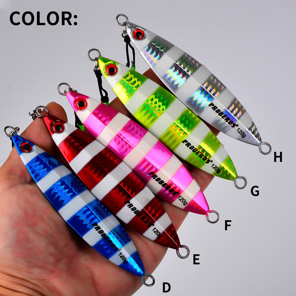 KATYUSHA  80g-100g-120g Glowing Sea Fishing Lure with Assist Hook  Seawater Jigging Long Throw Metal Lure  Lure Boat Fishing Bait