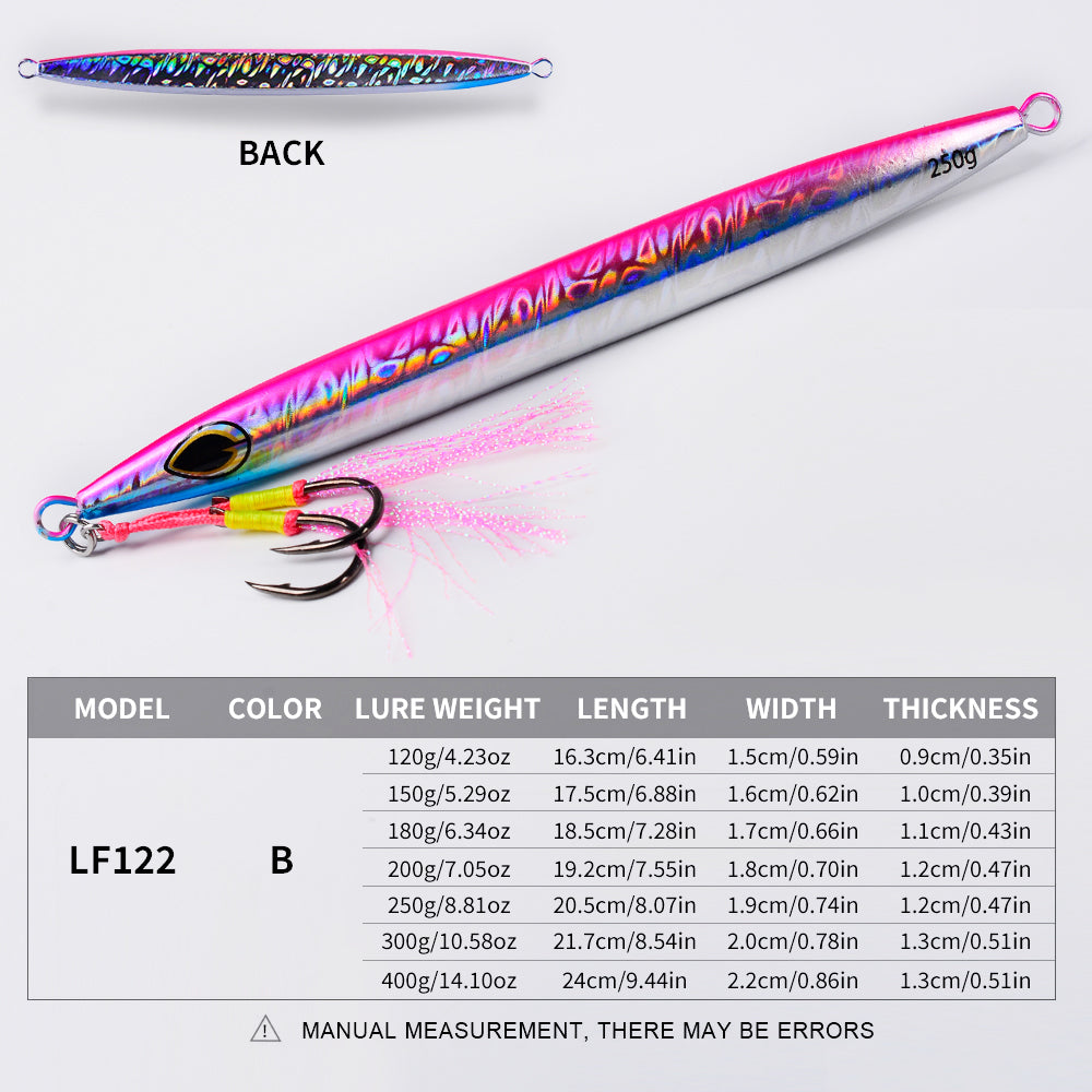 KATUYSHA  1PCS Metal Jigs Lure with Assist Hook  120g-400g Sinking Saltwater Vertical Fishing Jigging Bait Long Casting Hard Wobbler Sea Pesca Isca
