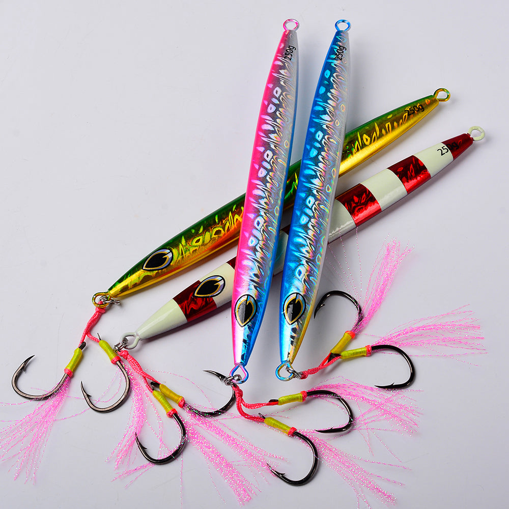 KATUYSHA  1PCS Metal Jigs Lure with Assist Hook  120g-400g Sinking Saltwater Vertical Fishing Jigging Bait Long Casting Hard Wobbler Sea Pesca Isca