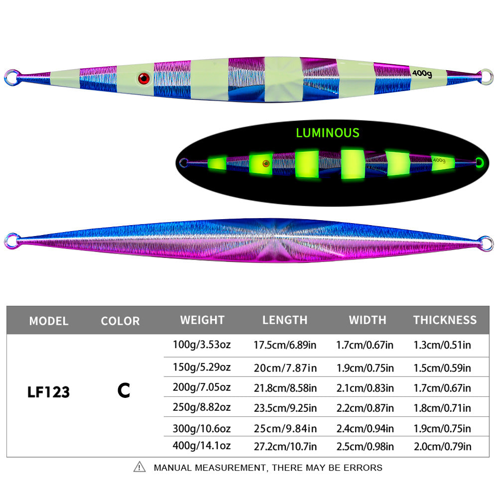 KATYUSHA  1PCS Metal Jigs Lure 100g-400g Sinking Saltwater Vertical Fishing Jigging Bait Long Casting Hard Wobbler Sea Pesca Isca