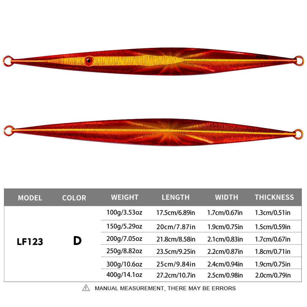 KATYUSHA  1PCS Metal Jigs Lure 100g-400g Sinking Saltwater Vertical Fishing Jigging Bait Long Casting Hard Wobbler Sea Pesca Isca
