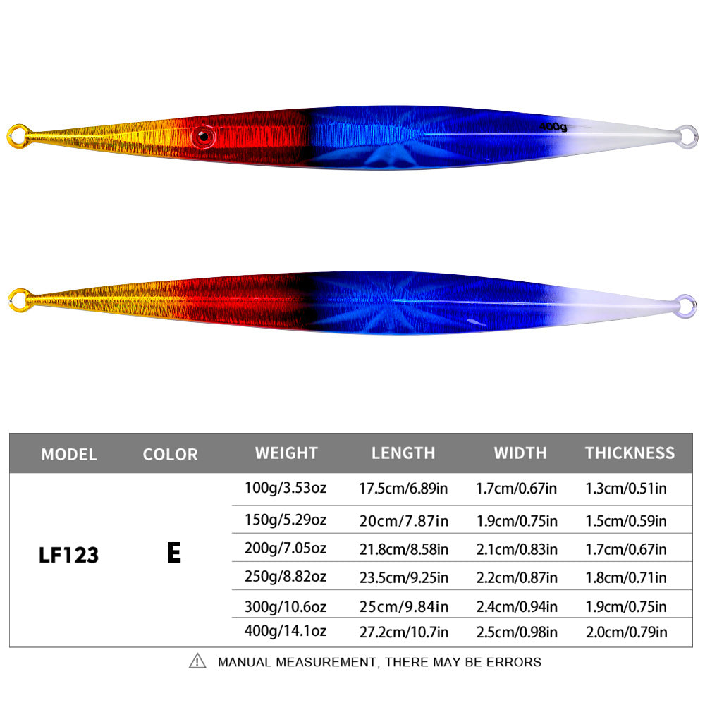 KATYUSHA  1PCS Metal Jigs Lure 100g-400g Sinking Saltwater Vertical Fishing Jigging Bait Long Casting Hard Wobbler Sea Pesca Isca