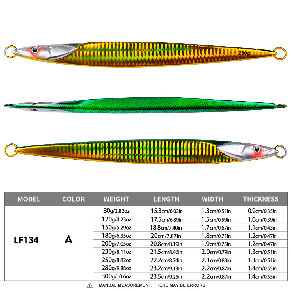 KATYUSHA   Metal Fishing Lure 180-200-230-250-280g Artificial Jig Baits Hard Wobblers Fast Trolling  Jigging Sea pesca Isca 1PC