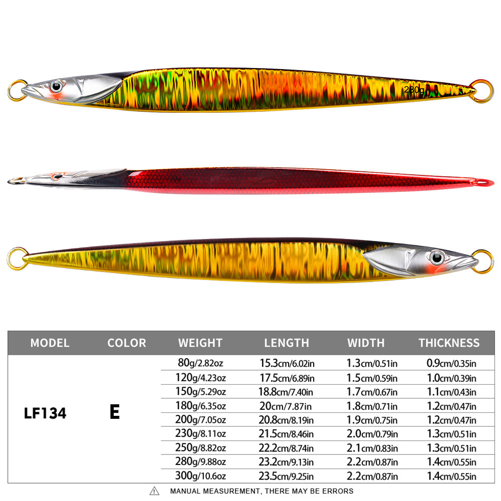 KATYUSHA   Metal Fishing Lure 180-200-230-250-280g Artificial Jig Baits Hard Wobblers Fast Trolling  Jigging Sea pesca Isca 1PC