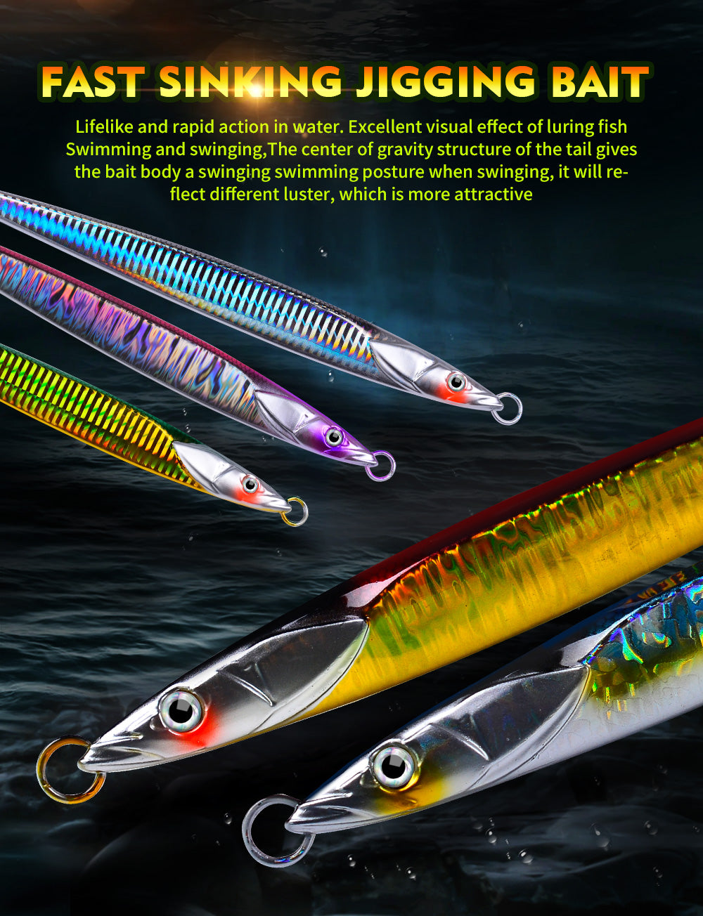 KATYUSHA   Metal Fishing Lure 180-200-230-250-280g Artificial Jig Baits Hard Wobblers Fast Trolling  Jigging Sea pesca Isca 1PC