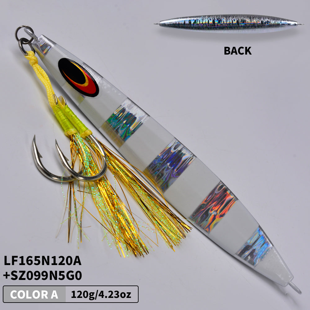 KATUYSHA  Metal Jig Fishing Lure Swimbait Spinner Sea Tackle Kit Pesca Artificial Bait Cast 3D Laser Wobbler Pike Spoon Carp Hook（ with Assist Hook）